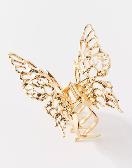 Gold Butterfly Clip 