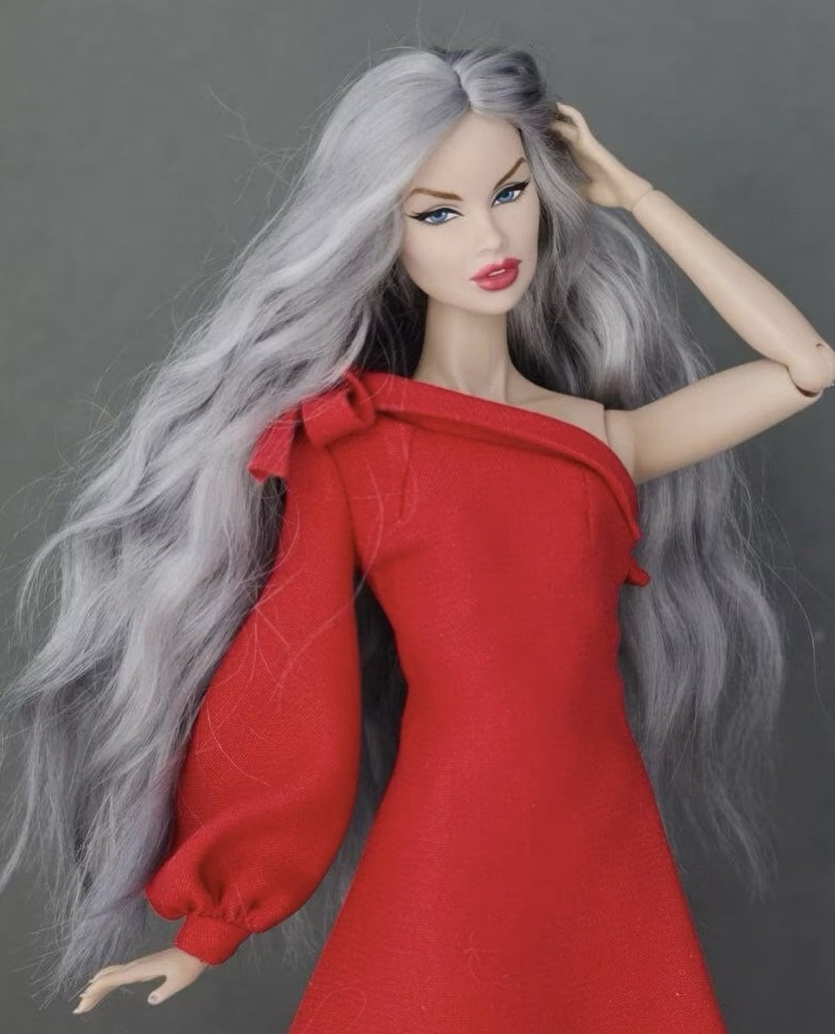 silver hair barbie 